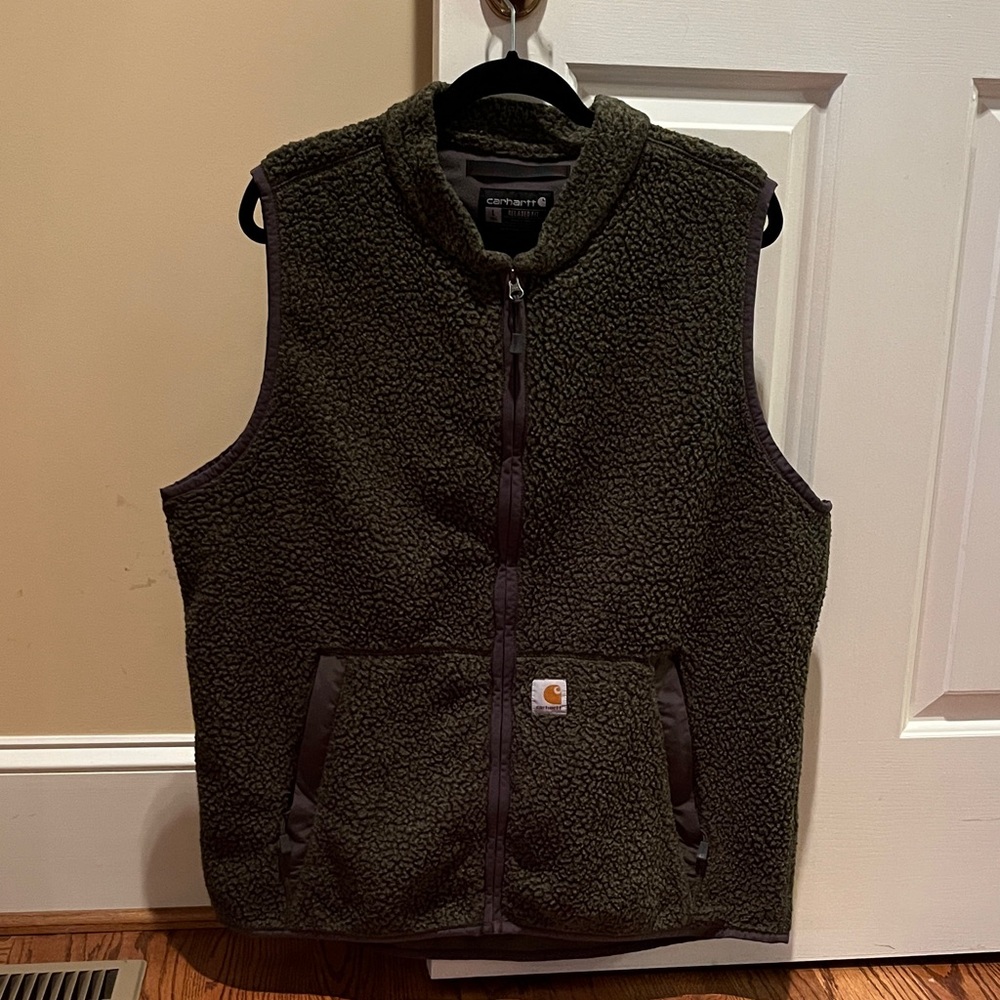 Carhartt Olive Green Fleece Vest